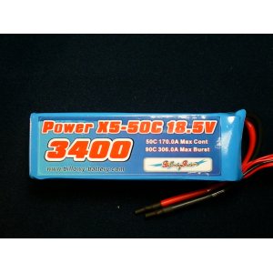 画像: POWER　X5　５セル　３４００mah  ５０Ｃ　最大９０C